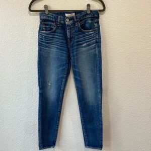 Moussy Vintage Distressed Cotton Blend Denim Jean Sz 25